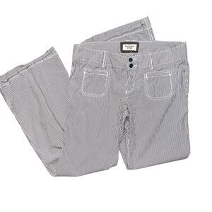 Y2K Abercrombie & Fitch Pinstripe Low Rise Flare Pants Size 10
